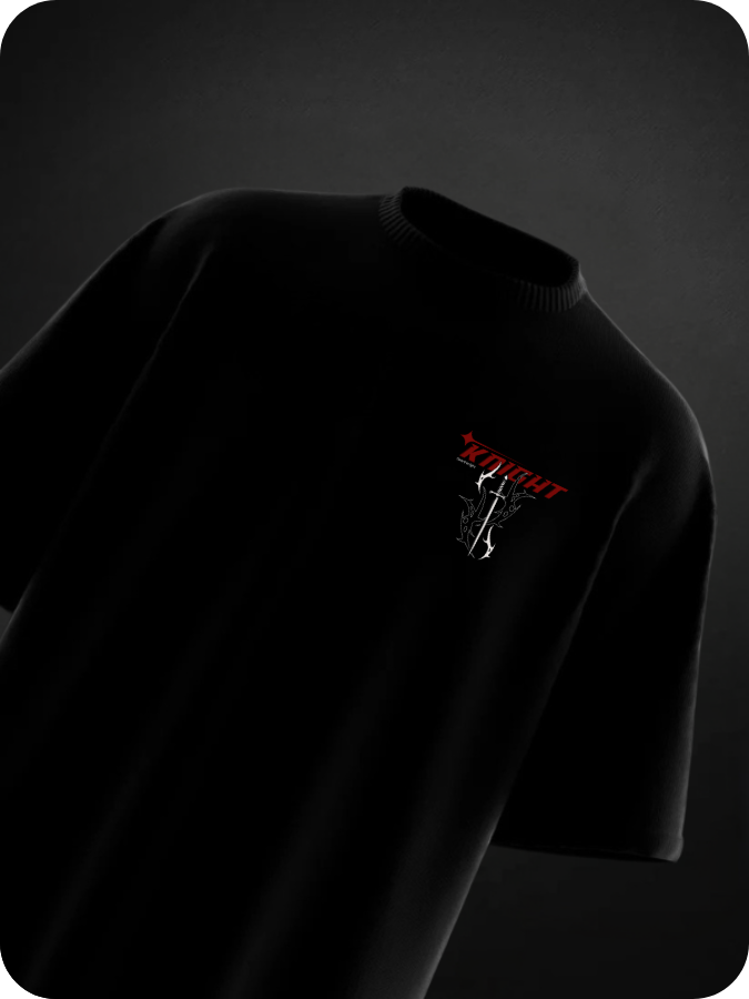 KNIGHT - OVERSIZED TEE / 240GSM KUROJI