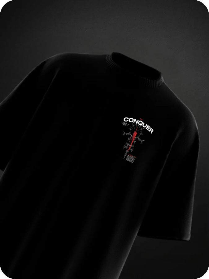 CONQUER - OVERSIZED TEE / 260GSM KUROJI