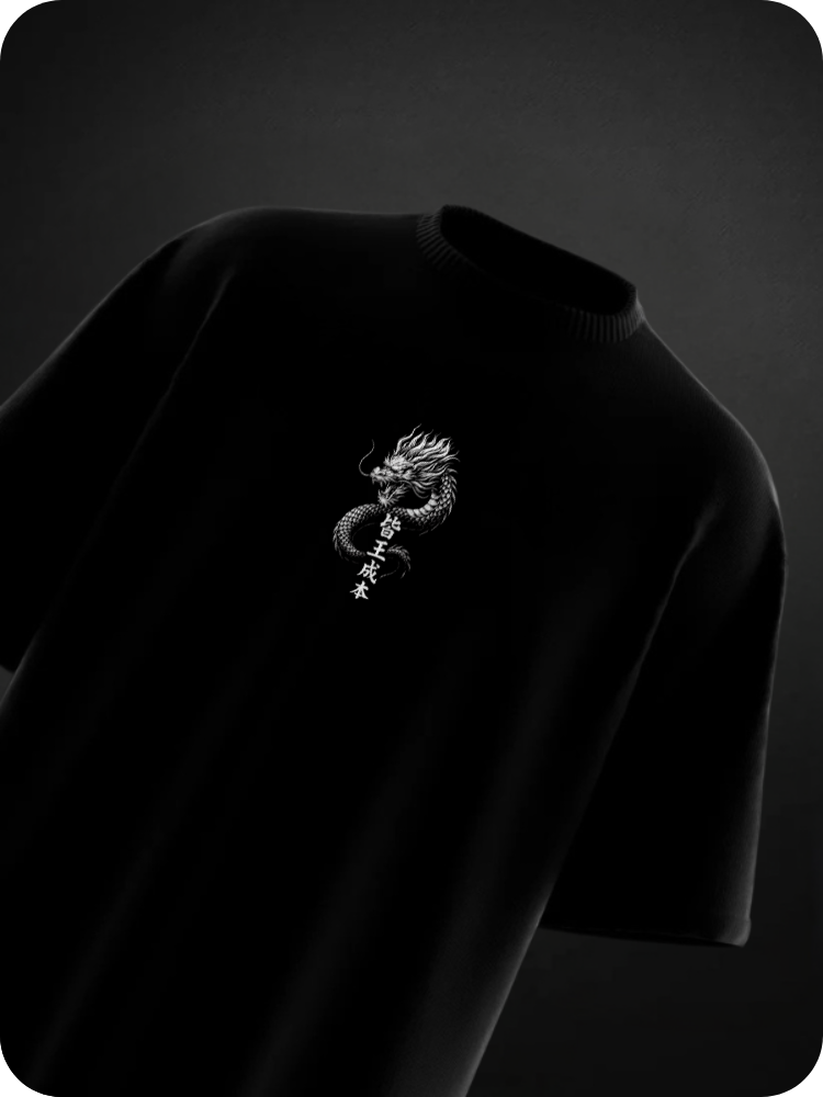 DRAGON - OVERSIZED TEE / 260GSM KUROJI