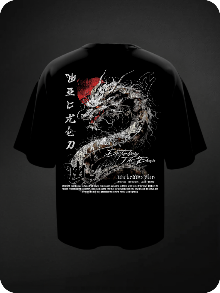 DRAGON - OVERSIZED TEE / 260GSM KUROJI