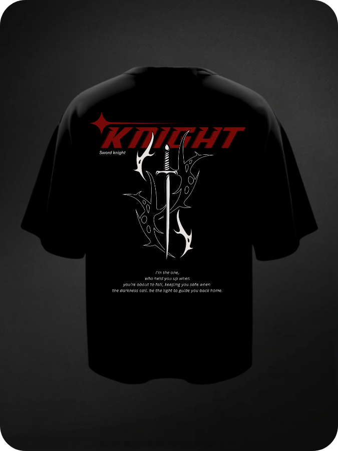 KNIGHT - OVERSIZED TEE / 240GSM KUROJI