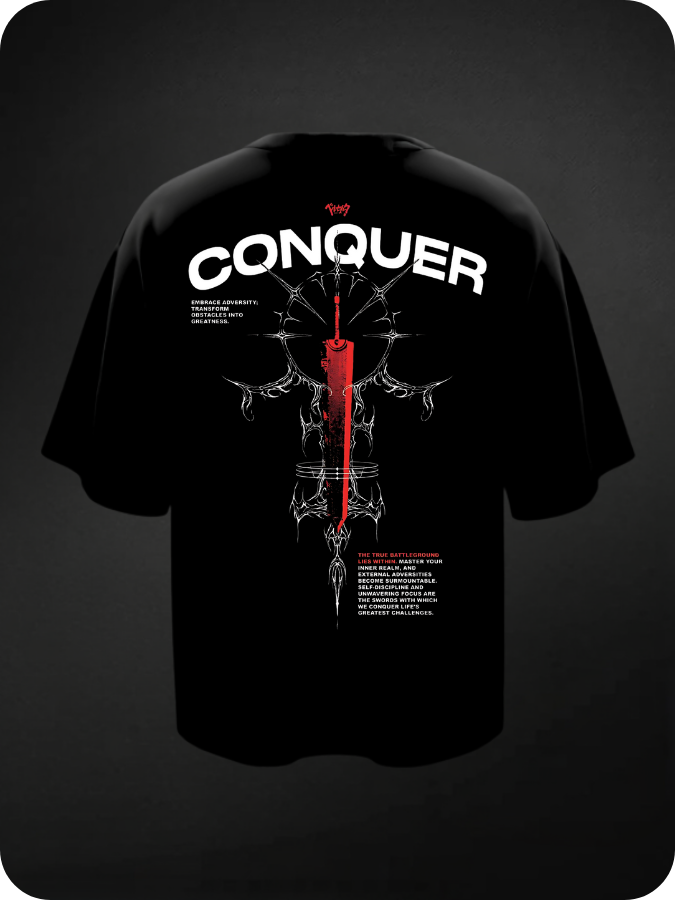 CONQUER - OVERSIZED TEE / 260GSM KUROJI