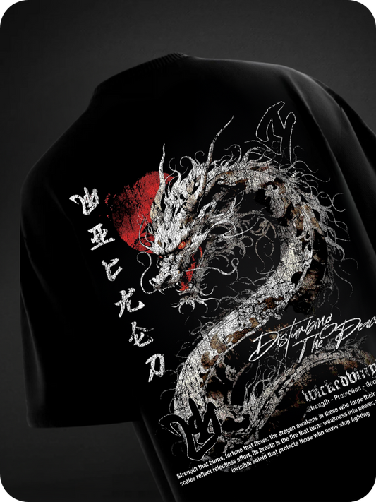 DRAGON - OVERSIZED TEE / 260GSM KUROJI