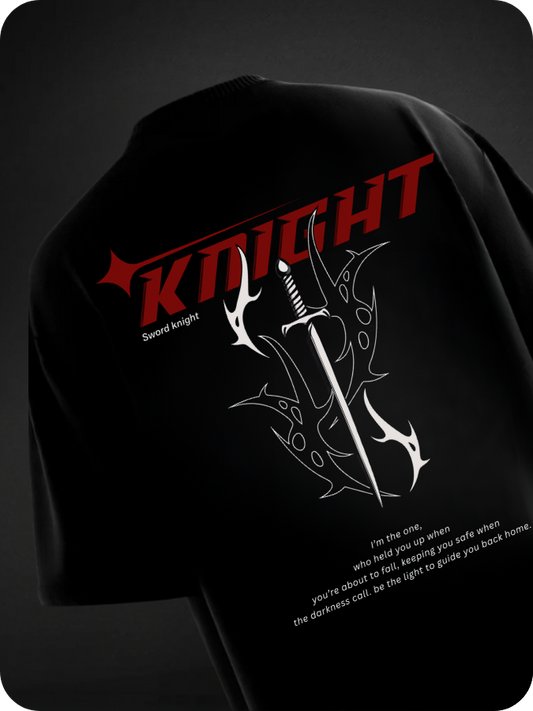 KNIGHT - OVERSIZED TEE / 240GSM KUROJI