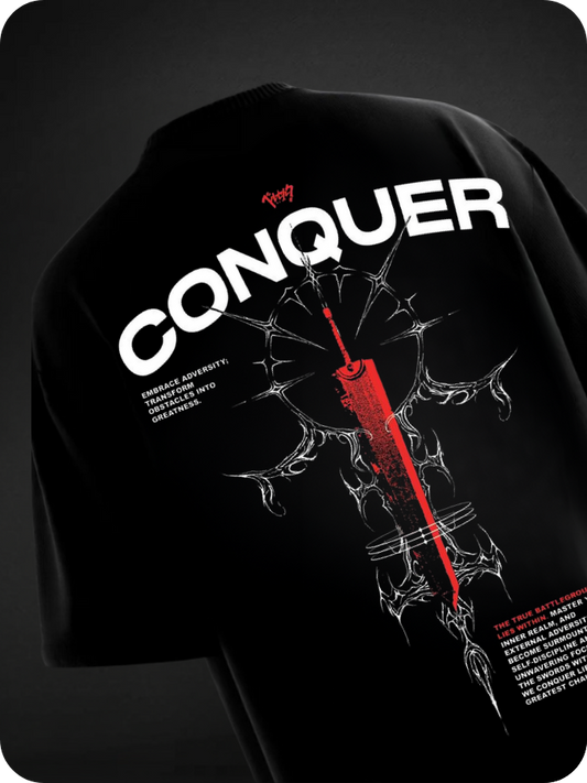 CONQUER - OVERSIZED TEE / 260GSM KUROJI
